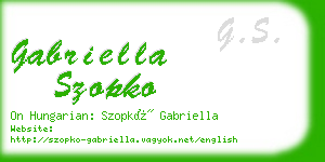 gabriella szopko business card